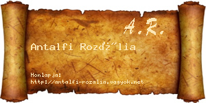 Antalfi Rozália névjegykártya